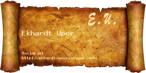 Ekhardt Upor névjegykártya
